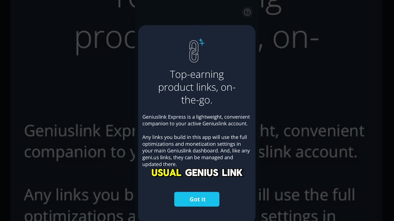 Create Geni.us links on-the-go with the Geniuslink Express App