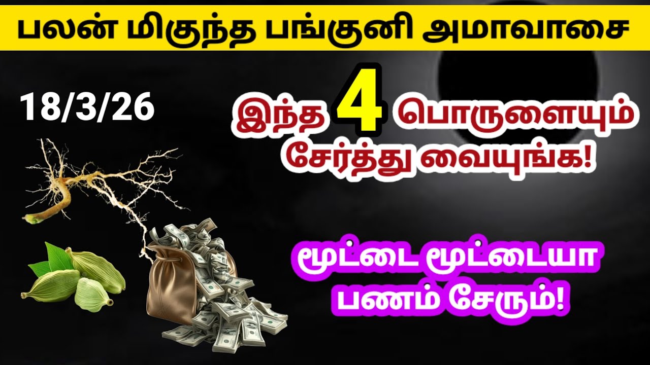 பலன் மிகுந்த அமாவாசை இந்த 4 பொருள் சேர்த்தால் மூட்டை மூட்டையா பணம் சேரும்|panamsera|amavasai|அமாவாசை