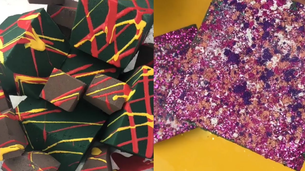 Crushing Soaking Floral Foam | Satisfying ASMR Video