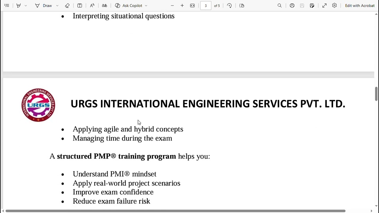 PMP® Certification Training | Online & Weekend | URGS International
