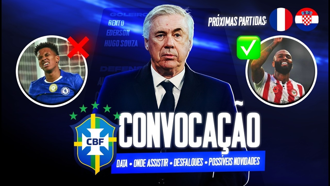 CONVOCAÇÃO DA SELEÇÃO: DESFALQUES, POSSÍVEIS NOVIDADES E ONDE ASSISTIR