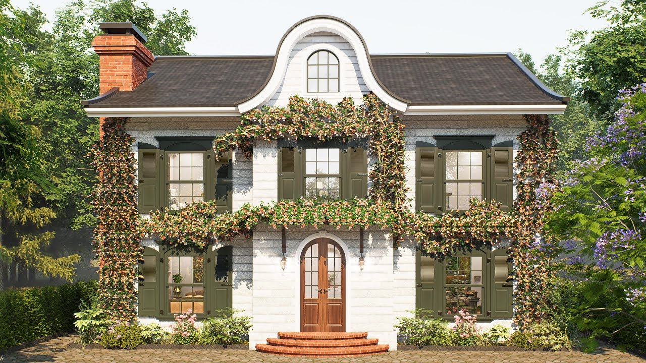 42' x 42' (13m x 13m) AMAZING Cottage House - Two Storey House Design - Cozy & Charming