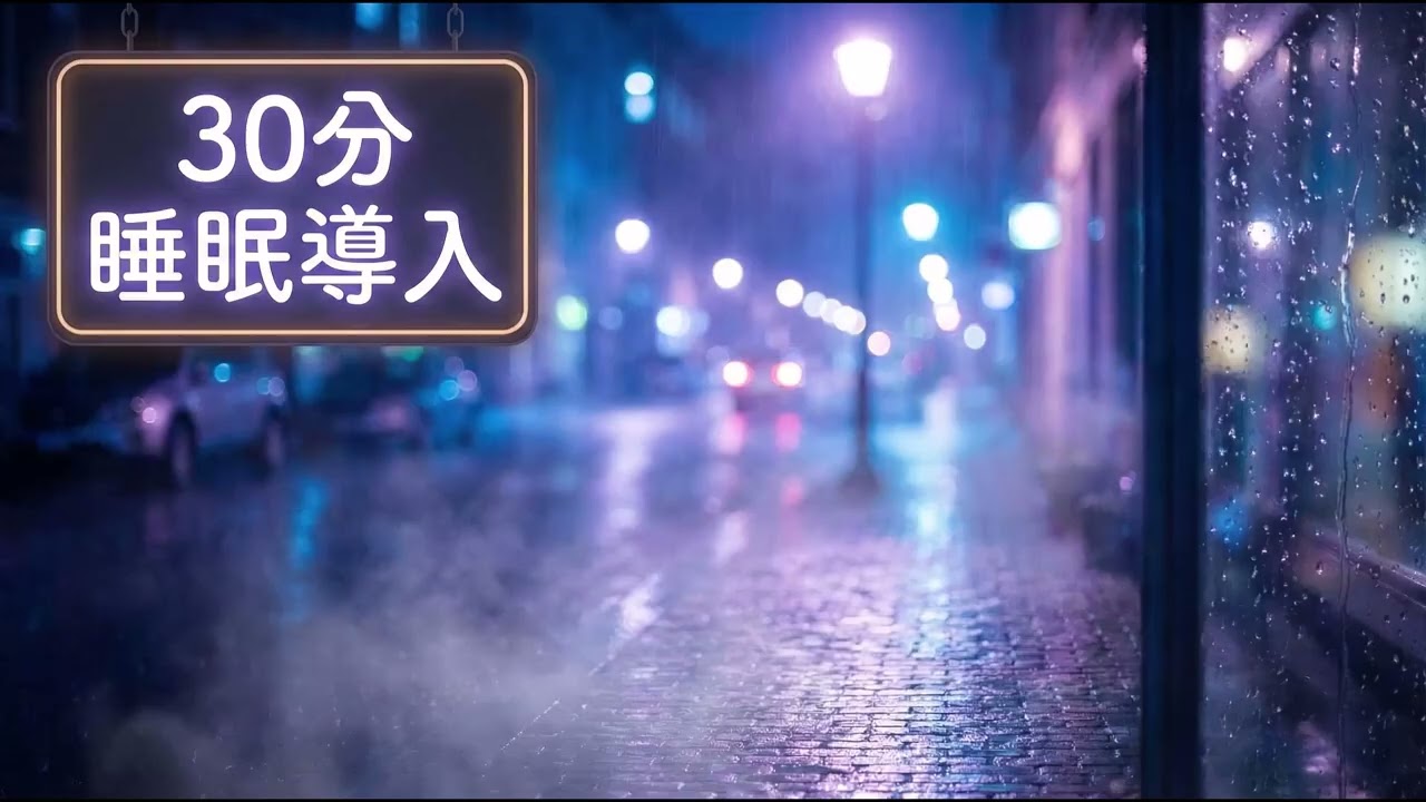 🌧️ 雨音で深い眠り｜心を落ち着かせるアンビエント30分