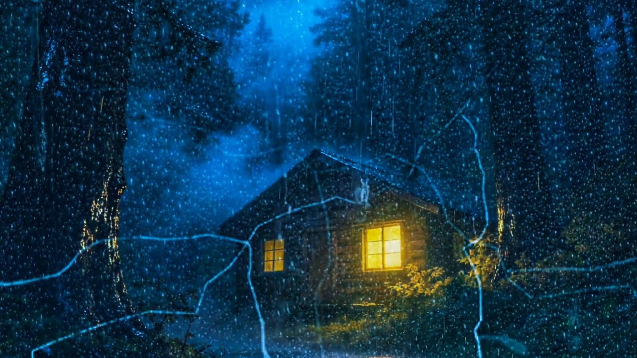 🌧Beat Insomnia in 3 Minutes with Heavy Rain and Thunder Sounds | Deep Relaxation and Calm