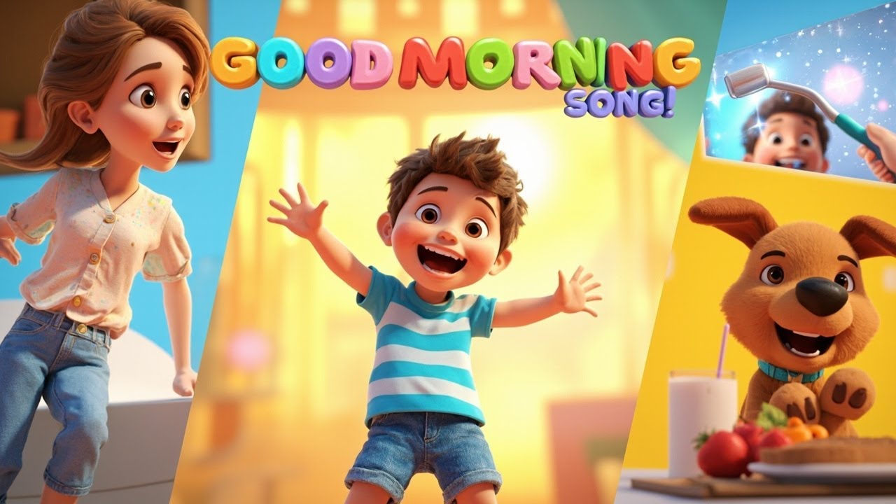✨ Good Morning Song for Kids | Wake Up & Morning Routine Cartoon Rhyme ✨
