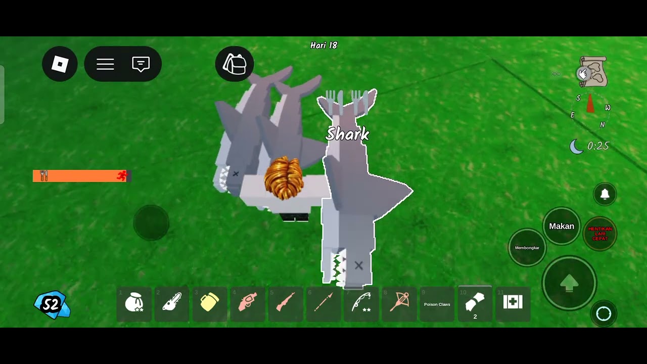 Roblox 99 night in the forest part 51 (mancing hiu)