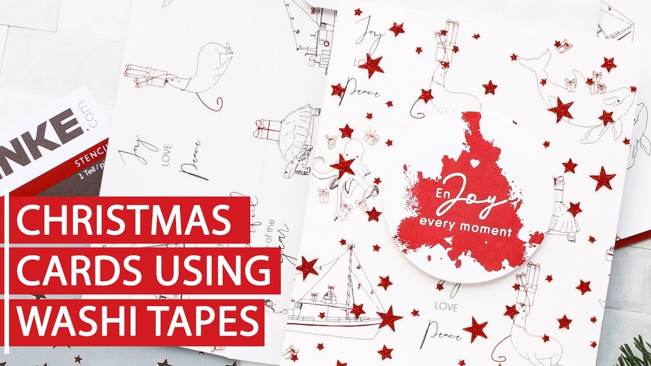 Easy Washi Tape Christmas Cards
