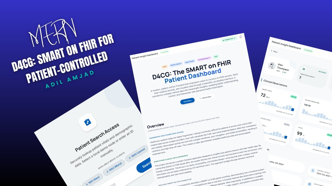 SMART on FHIR Patient Dashboard | Healthcare UI/UX | Full PoC Demo (2026)