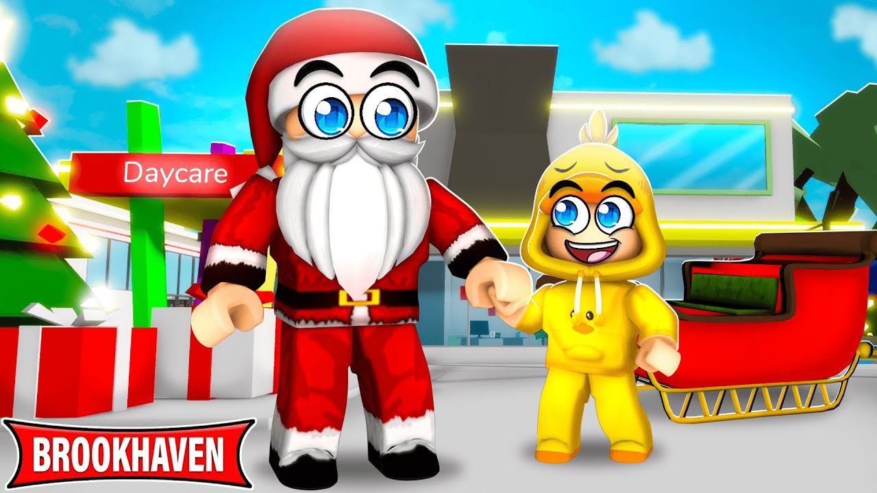 Ik Werd Geadopteerd Door KERSTMAN In Roblox! (Brookhaven)