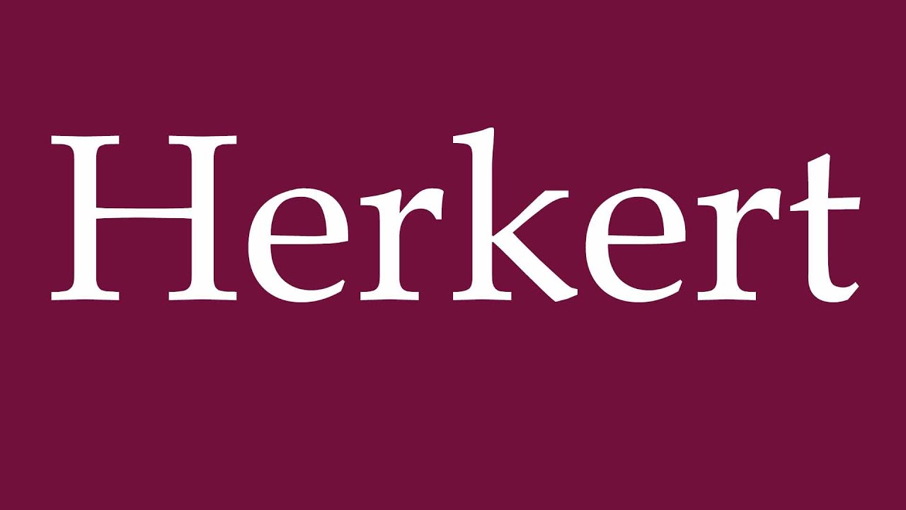 How to Pronounce ''Herkert'' Correctly in German
