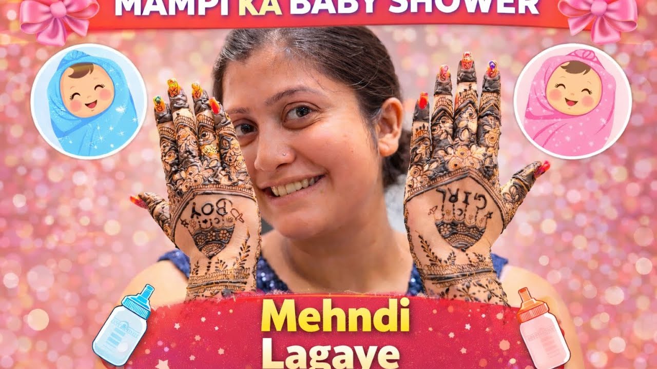 Mampi ka Baby baby shower || mampi baby shower, Ke liye Mehndi Lagaye ￼