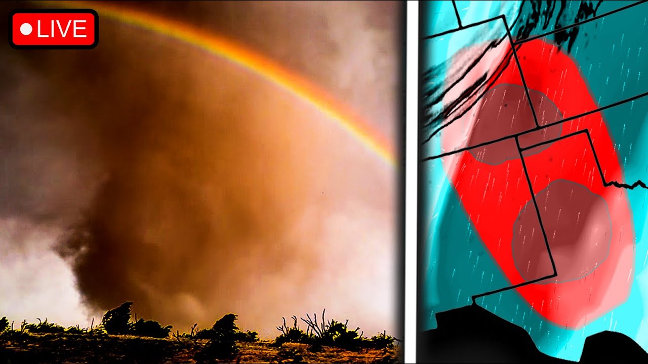 Large HP supercell drops several tornadoes - LIVE As It Happened