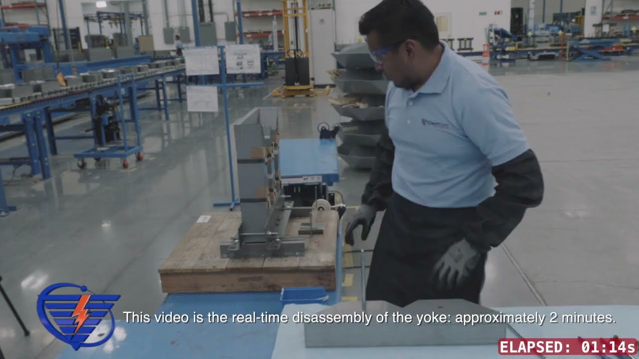 Electrical Transformer Top Yoke Disassembly