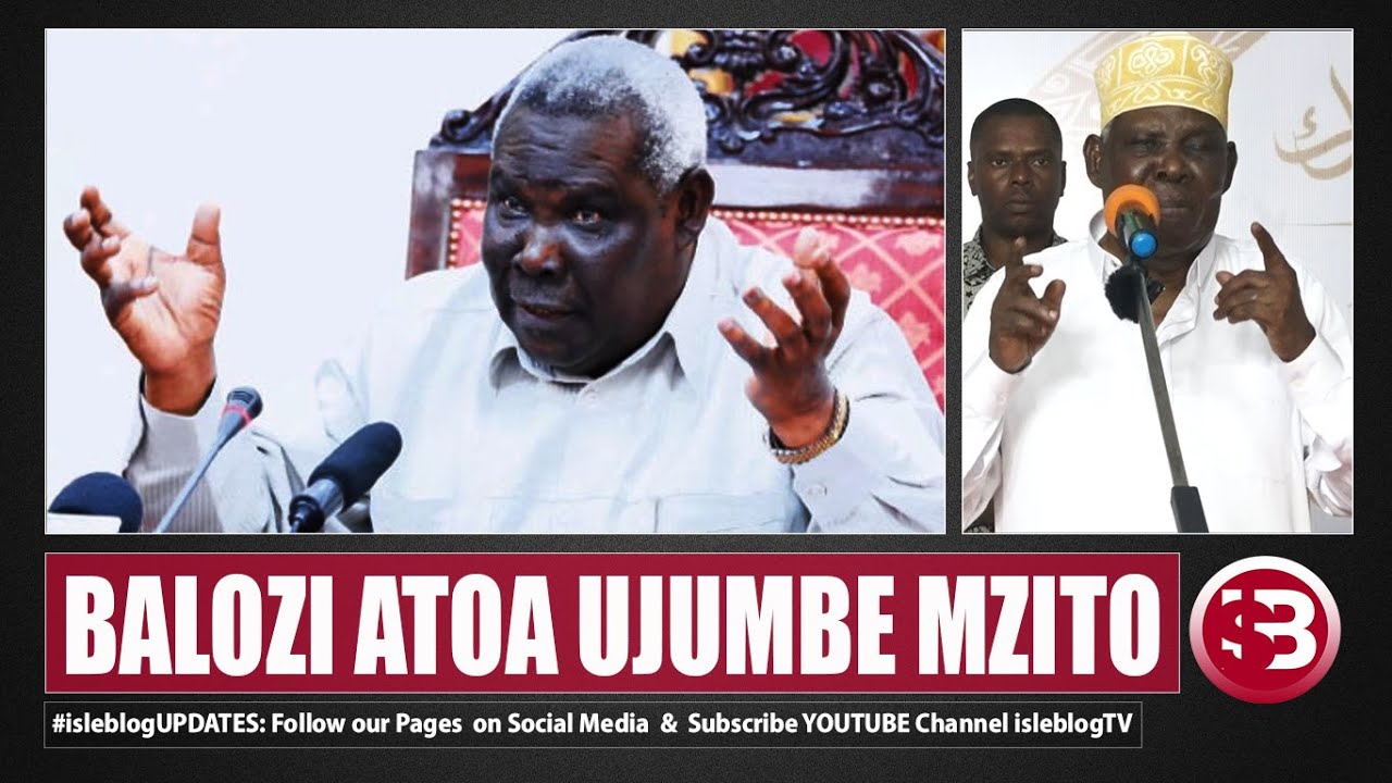 #BALOZI SEIF ALI IDDI NA UJUMBE MZITO KWA TAIFA