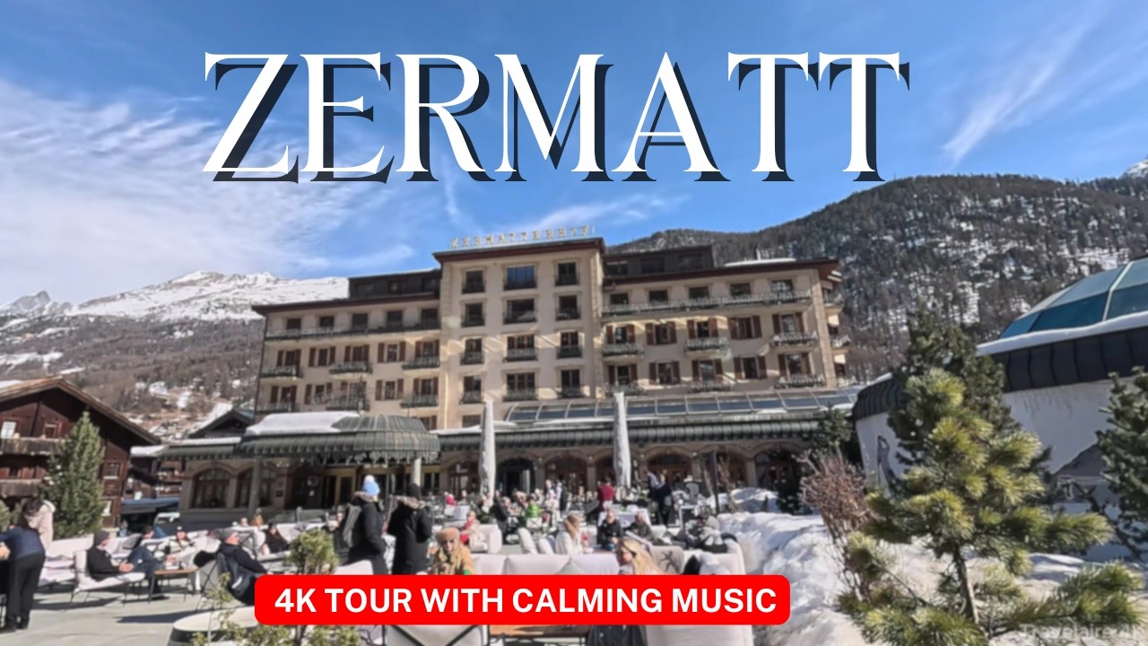 Escape to Zermatt 🏔️ Peaceful Village Walk with Calming Melodies (ASMR)