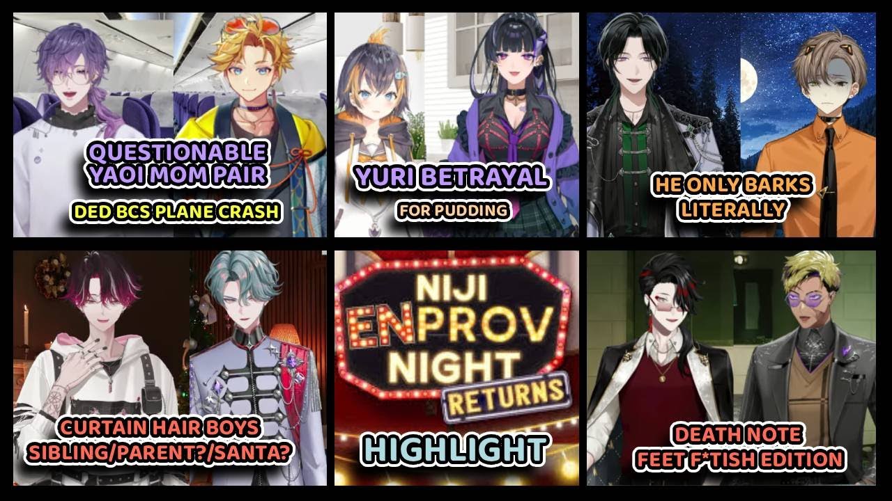 Funny Moments from All of the 5 Pairs in Niji ENprov Night Returns (Full Highlight)