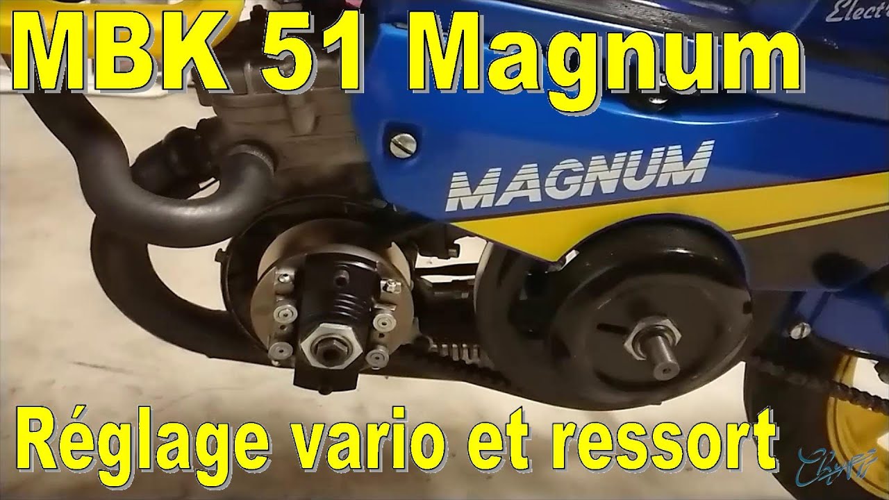 MBK 51 Magnum Malossi G2R essais ressort et réglage vario