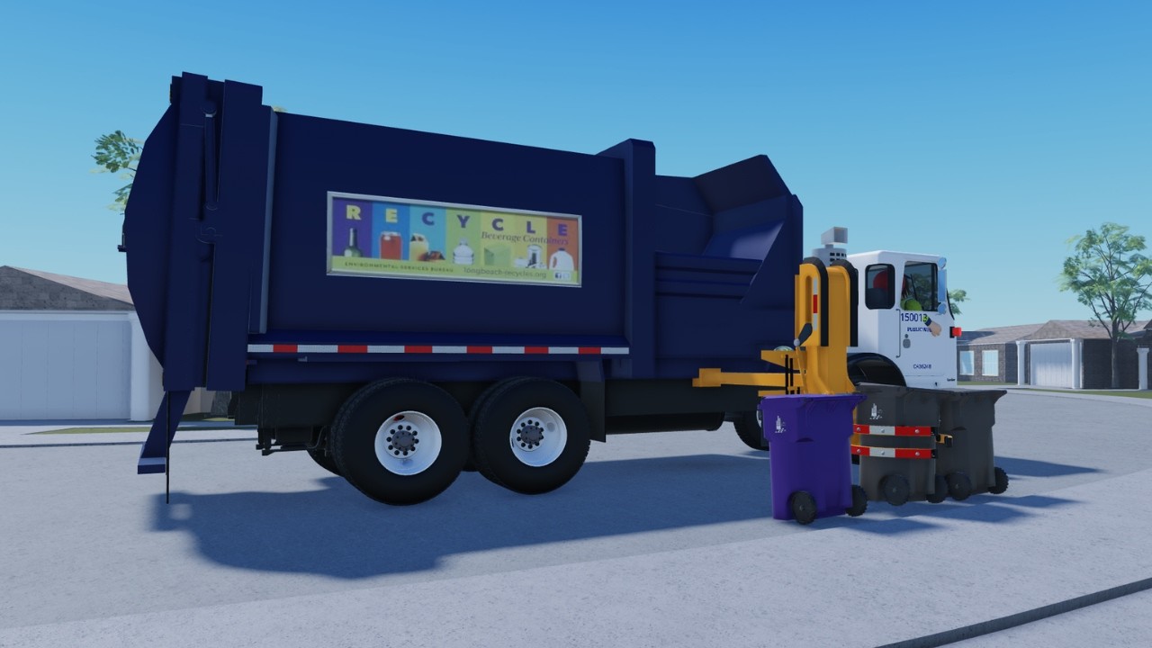 City of Long Beach DPW Autocar ACX New Way Sidewinder XTR!