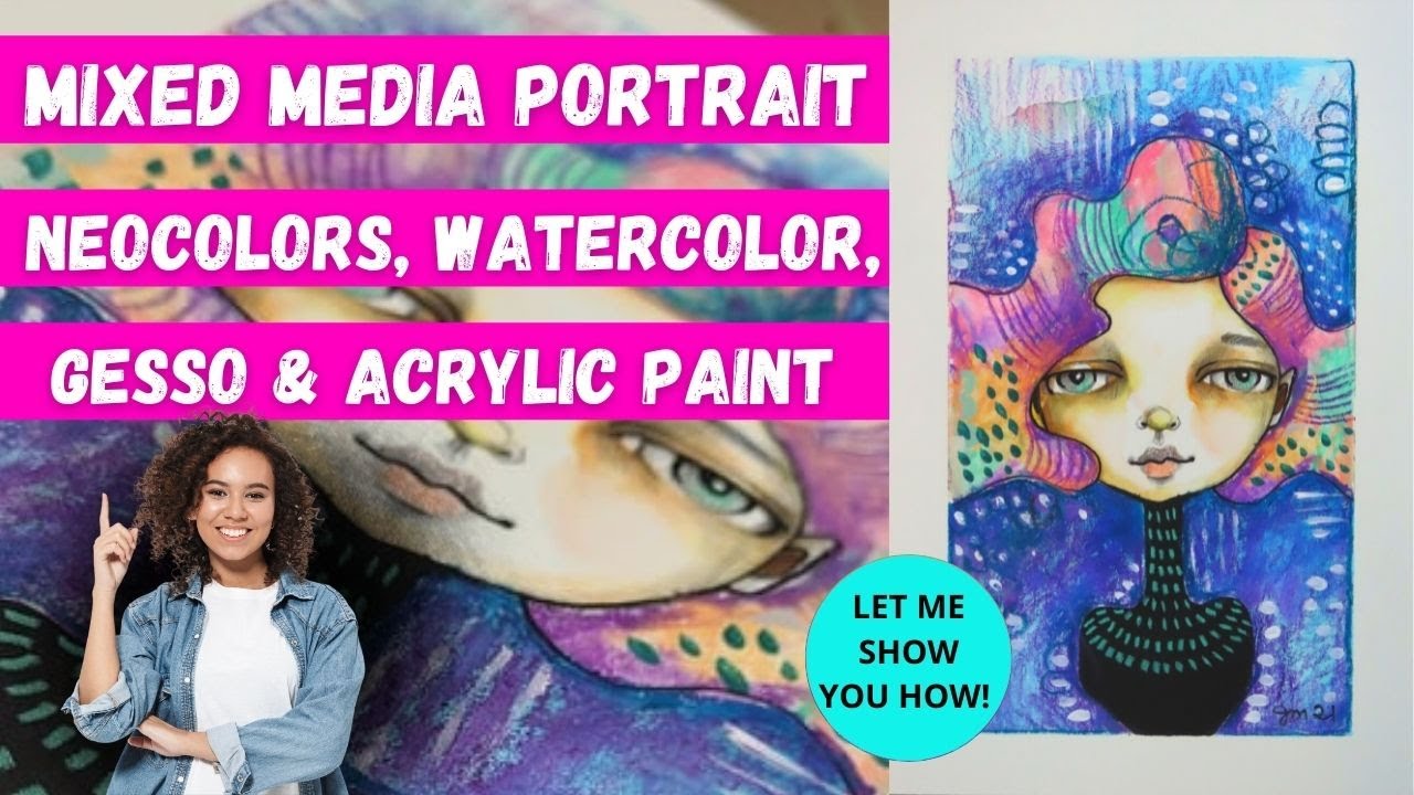 THIS WEEK'S #HOWTOTUESDAYS LESSON IS ALL ABOUT IF MAKING #MIXEDMEDIAPORTRAITS... SO GO NO FURTHER!