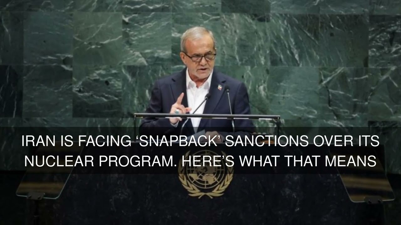 Iran is facing snapback sanctions over its nuclear program. Heres what that means
