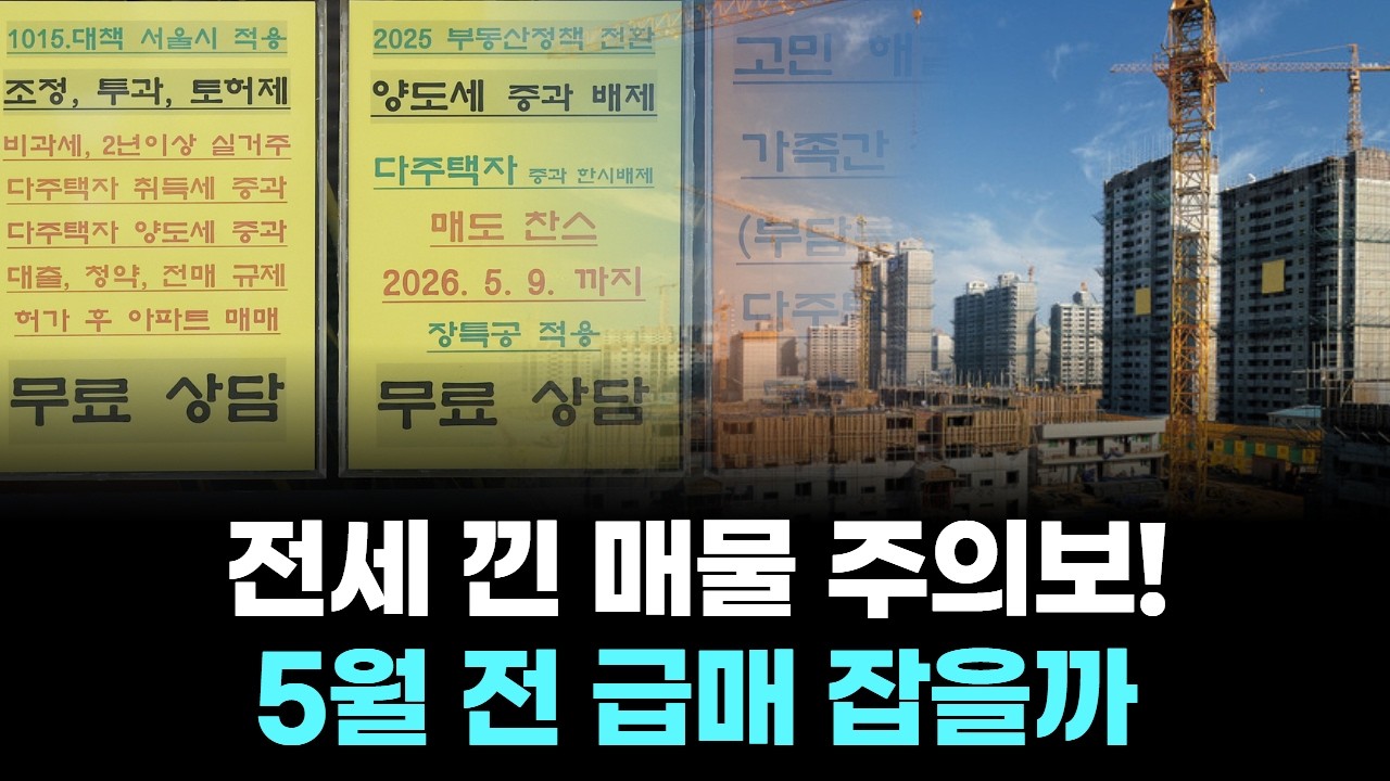 전세 낀 매물 주의보! 5월 전 급매 잡을까