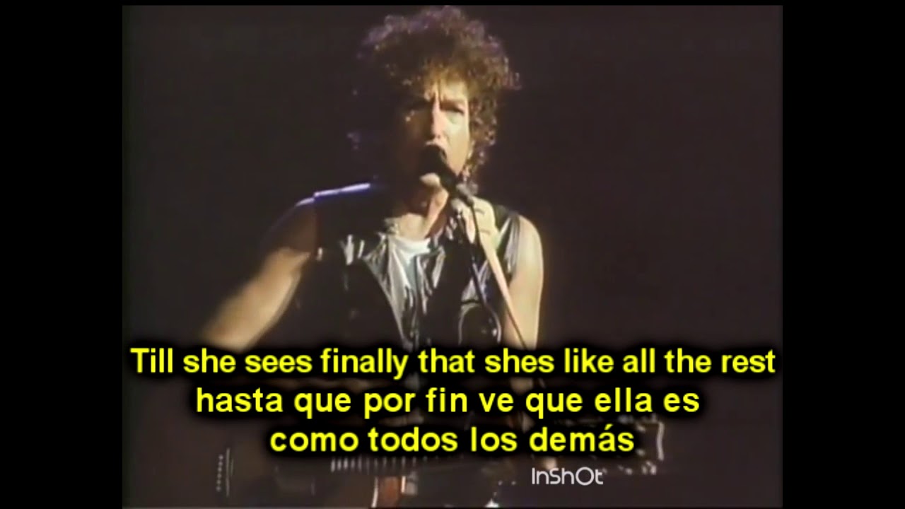 BOB DYLAN - JUST LIKE A WOMAN UNFORGETTABLE PERFOMANCE (AUSTRALIA 1986) ESPA&Ntilde;OL ENGLISH