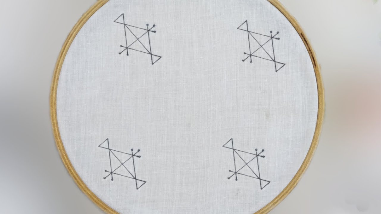 All Over Geometric Embroidery Design (Hand Embroidery Work)