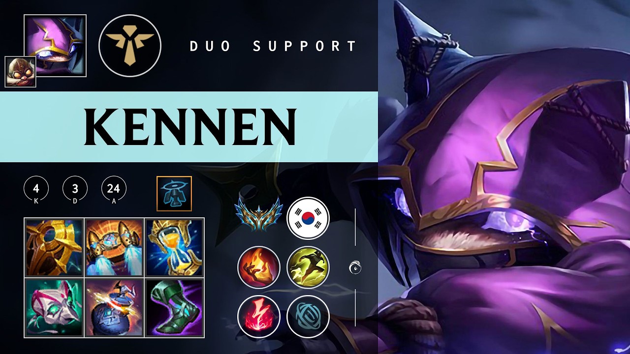 Kennen Support vs Rakan - KR Challenger Patch 26.04