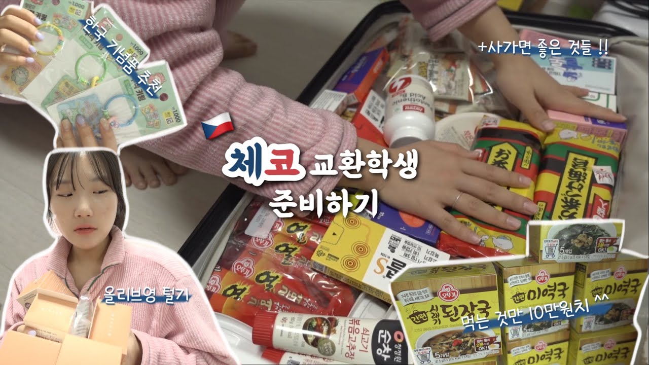 체코로 교환학생 가요!!🇨🇿 해외 경험자가 짐싸는 영상, 이것저것 교환학생 추천템👍 (체코 교환학생/체코/올로모우츠)