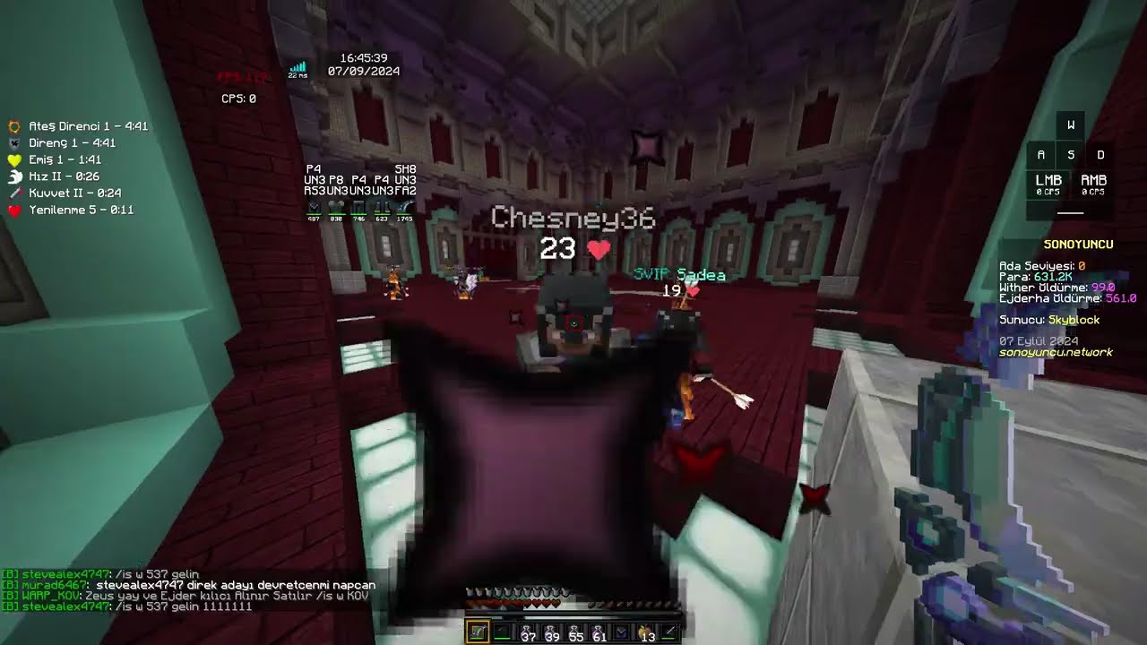 SonOyuncu SkyBlock Nether PvP Part 28 - Minecraft Daha Oynamayı Bilmiyolar Bu 3Kişi
