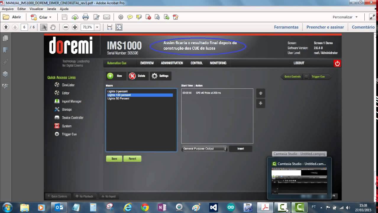 Manual Dimer Cinedigital IMS1000
