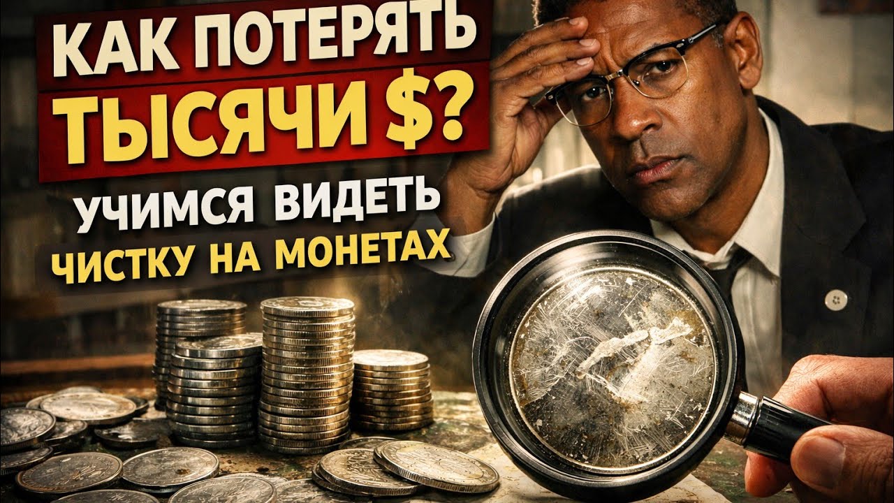 Как потерять тысячи $? Учимся видеть чистку на монетах на примерах 