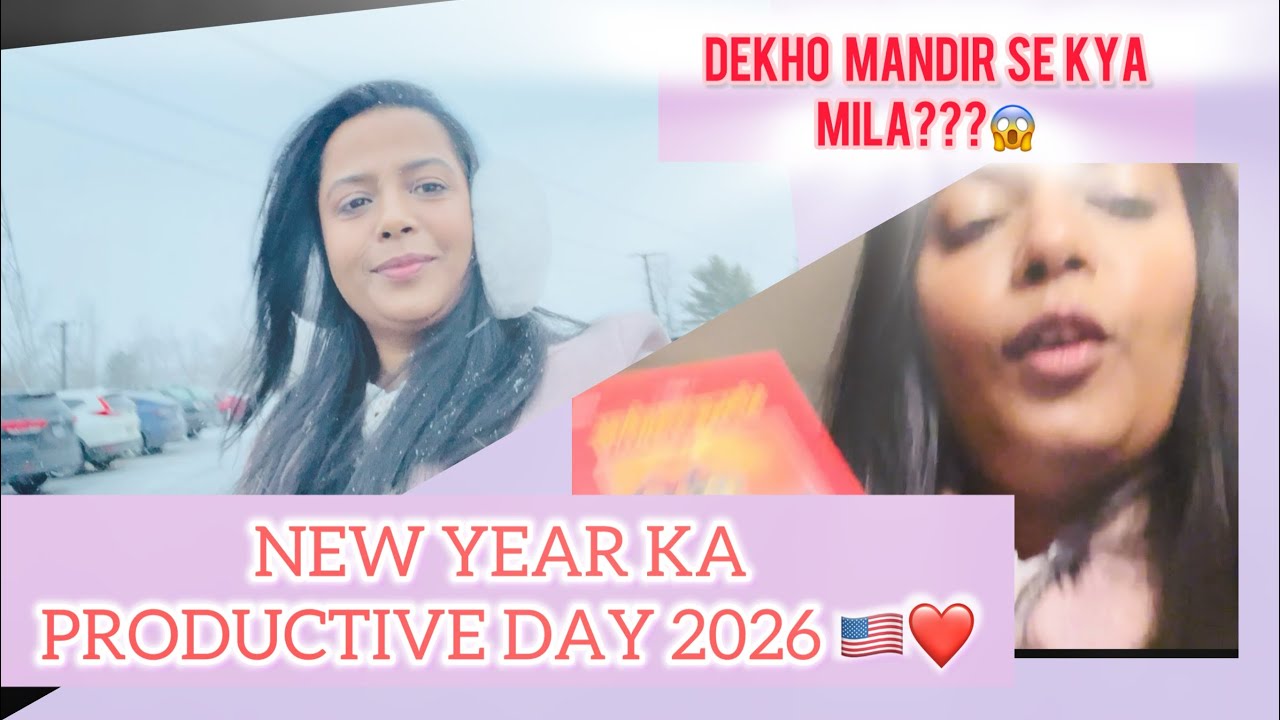 New Year ka pehla vlog!🇺🇸🇮🇳 Got a surprise from the temple 🥰 Must watch ❤️