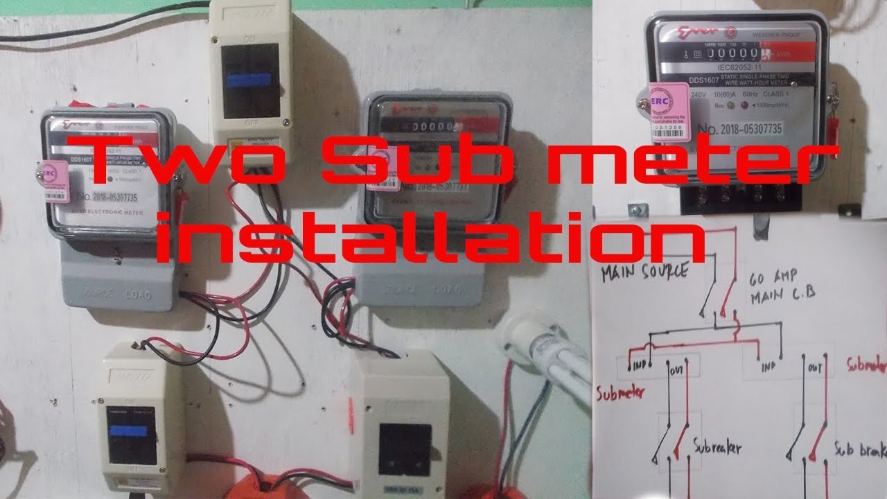 Paano mag wiring at mag compute ng dalawang Sub meter [Part 1]