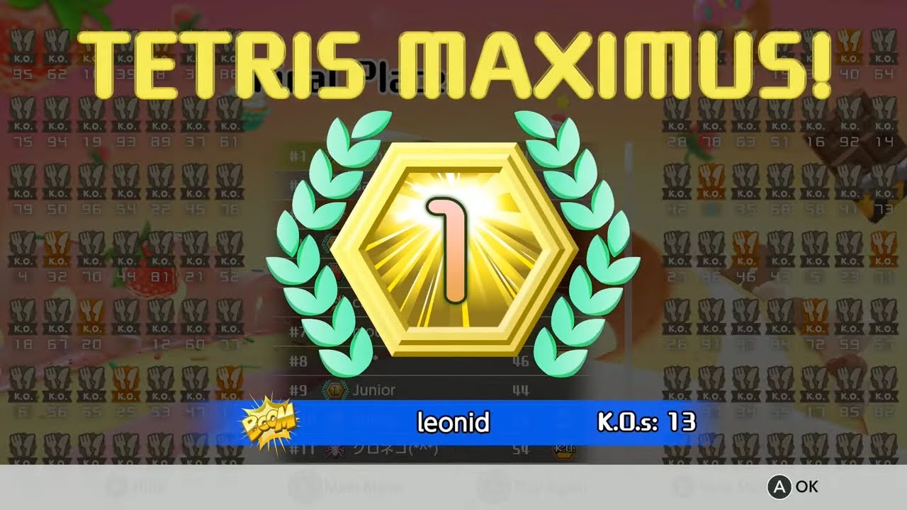 [Tetris 99] Victory Royale w/ Kirby's Dream Buffet Theme