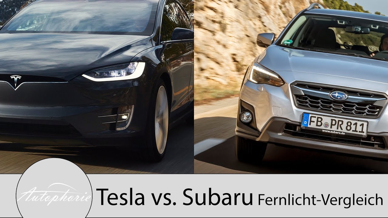 Tesla Model X LED-Scheinwerfer vs. Subaru XV LED-Scheinwerfer Pro und Contra [4K] - Autophorie