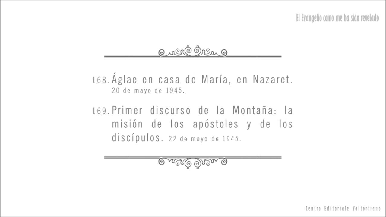 El Evangelio como me ha sido revelado: 168-169