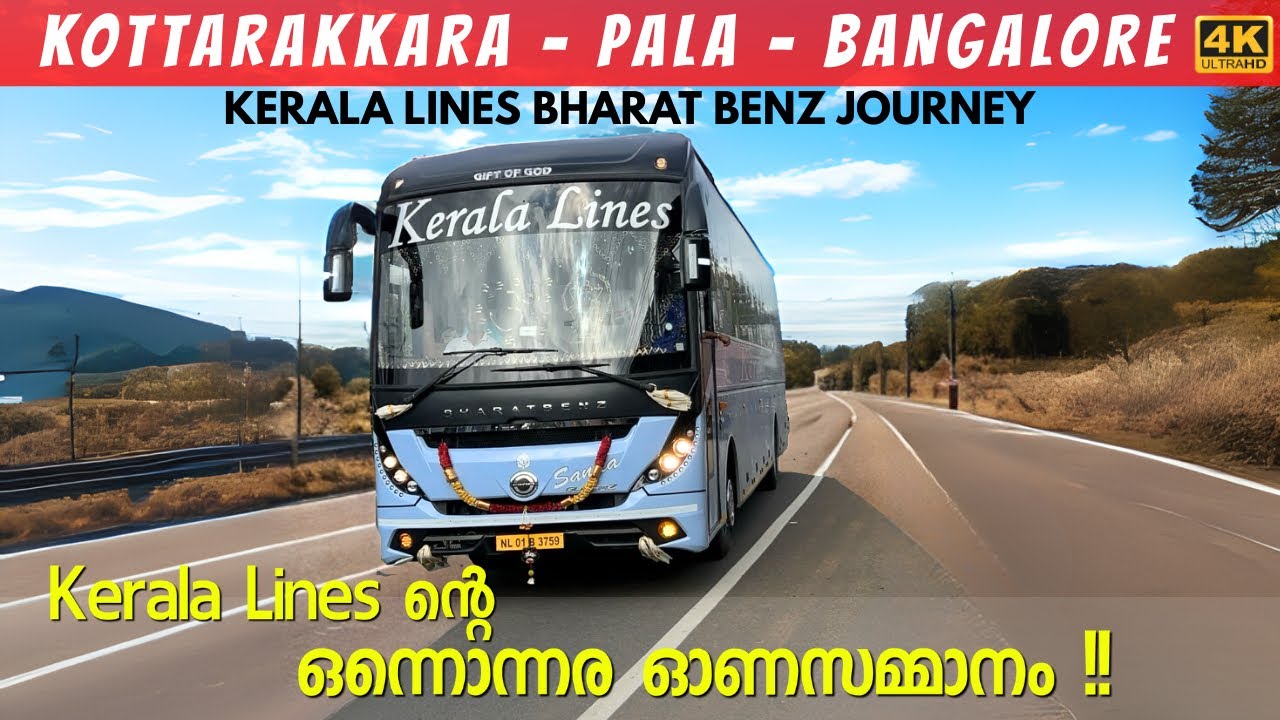 Most amazing journey from Kottarakkara to Bangalore in KERALALINES BRAND NEW AC SLEEPER | 4K