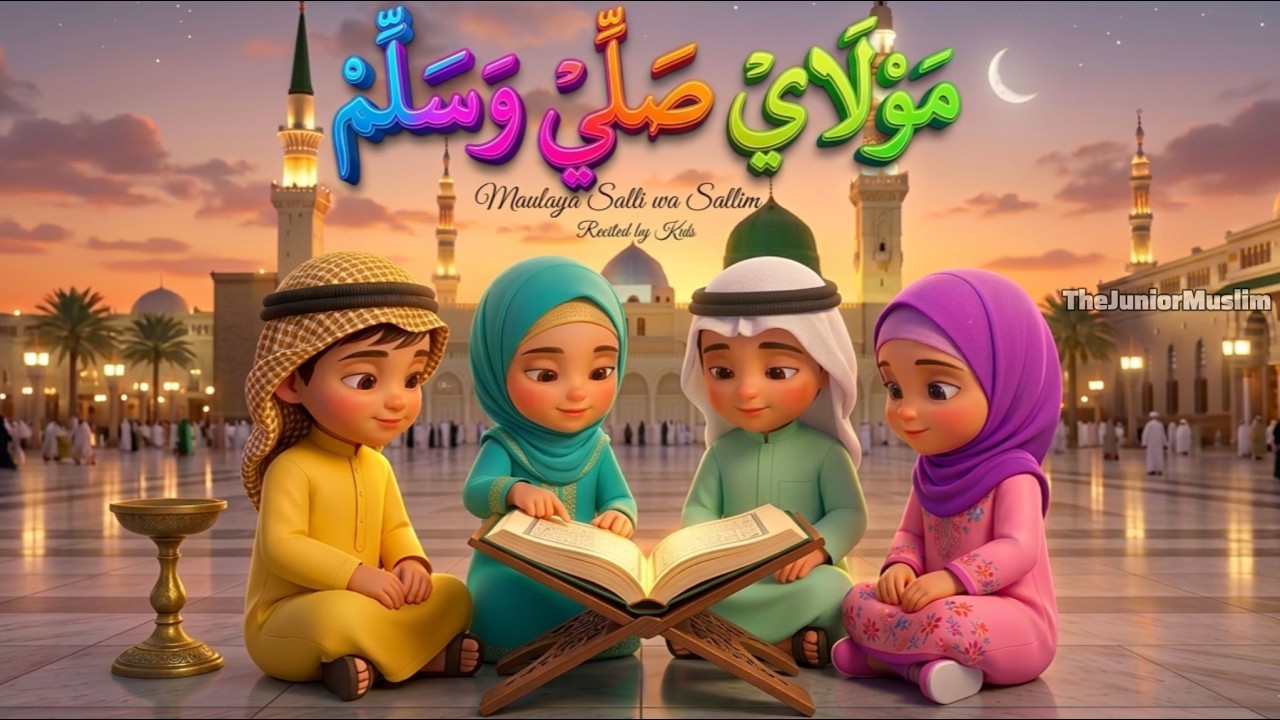 Maula Ya Salli Wa Sallim ﷺ | Qaseeda Burda Shareef | 3D Cartoon Song for Kids #viral #viralvideo #3d