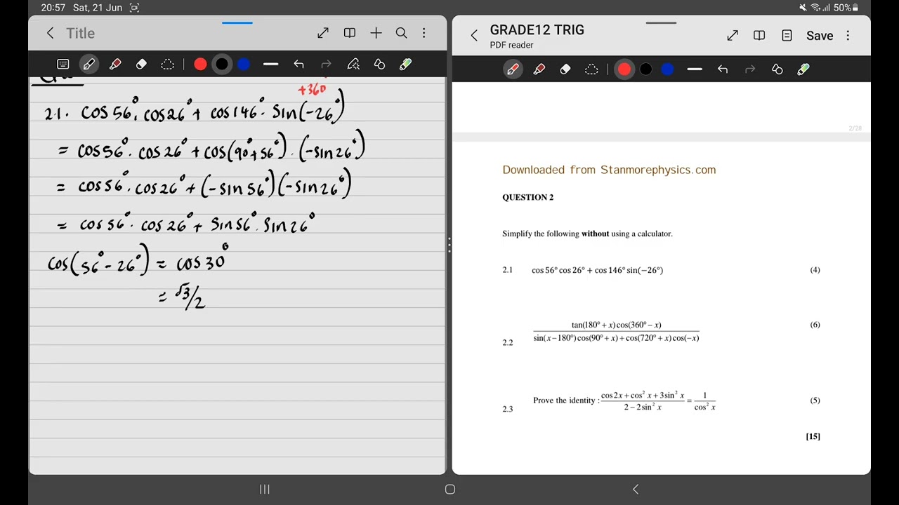 G12 TRIG QUESTIONS PART 1