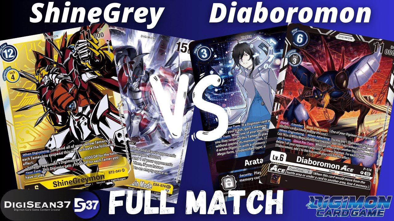 ShineGreymon Ruin Mode Turbo VS Diaboromon | Digimon Card Game | BT14 Blast ACE