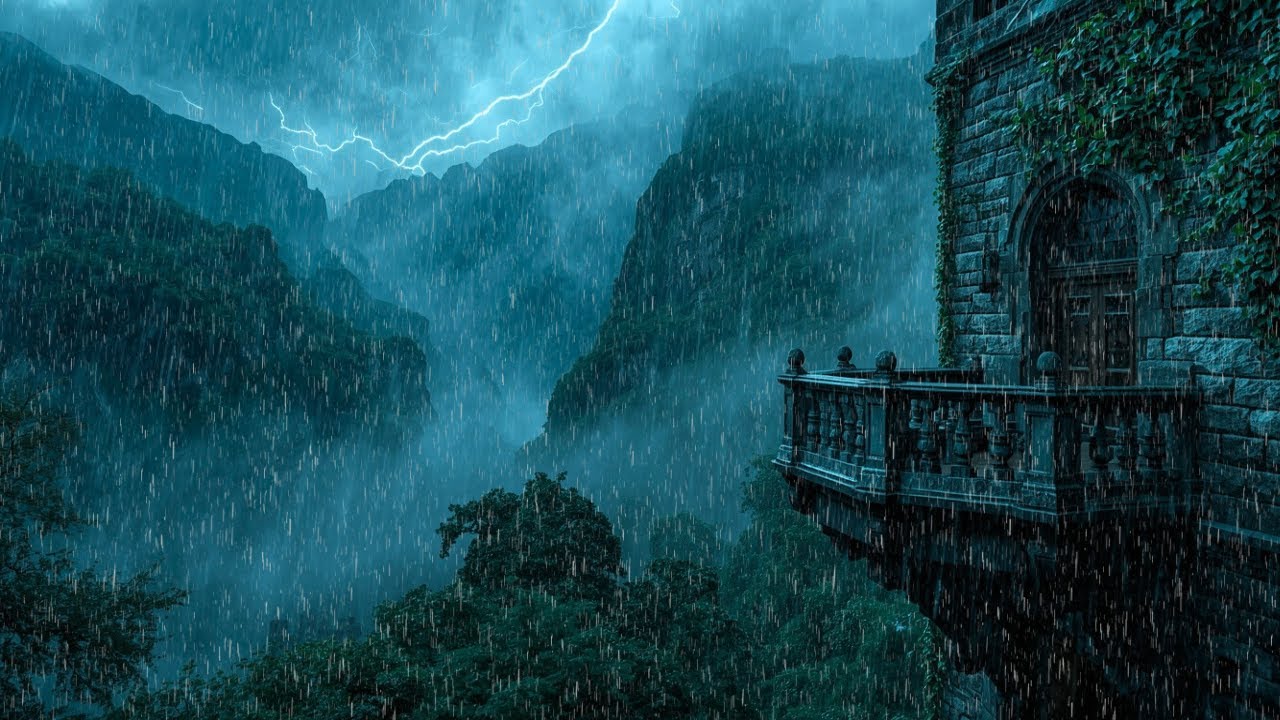 Overthinking at 2AM? 🌲 Rain & Thunder for Deep Insomnia Sleep
