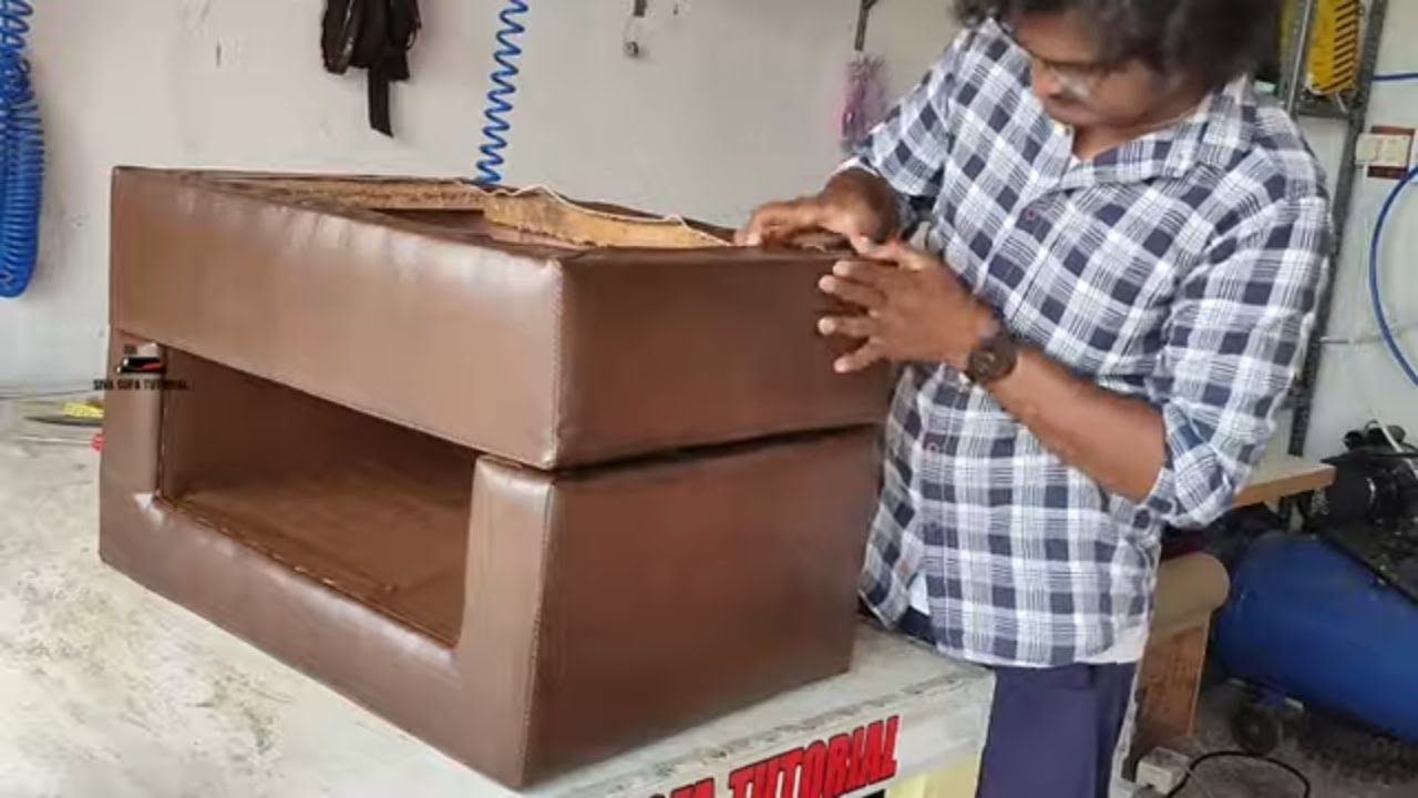 How to make best leather tea table//sofa set tea table//leather tea table//latest model tea table//