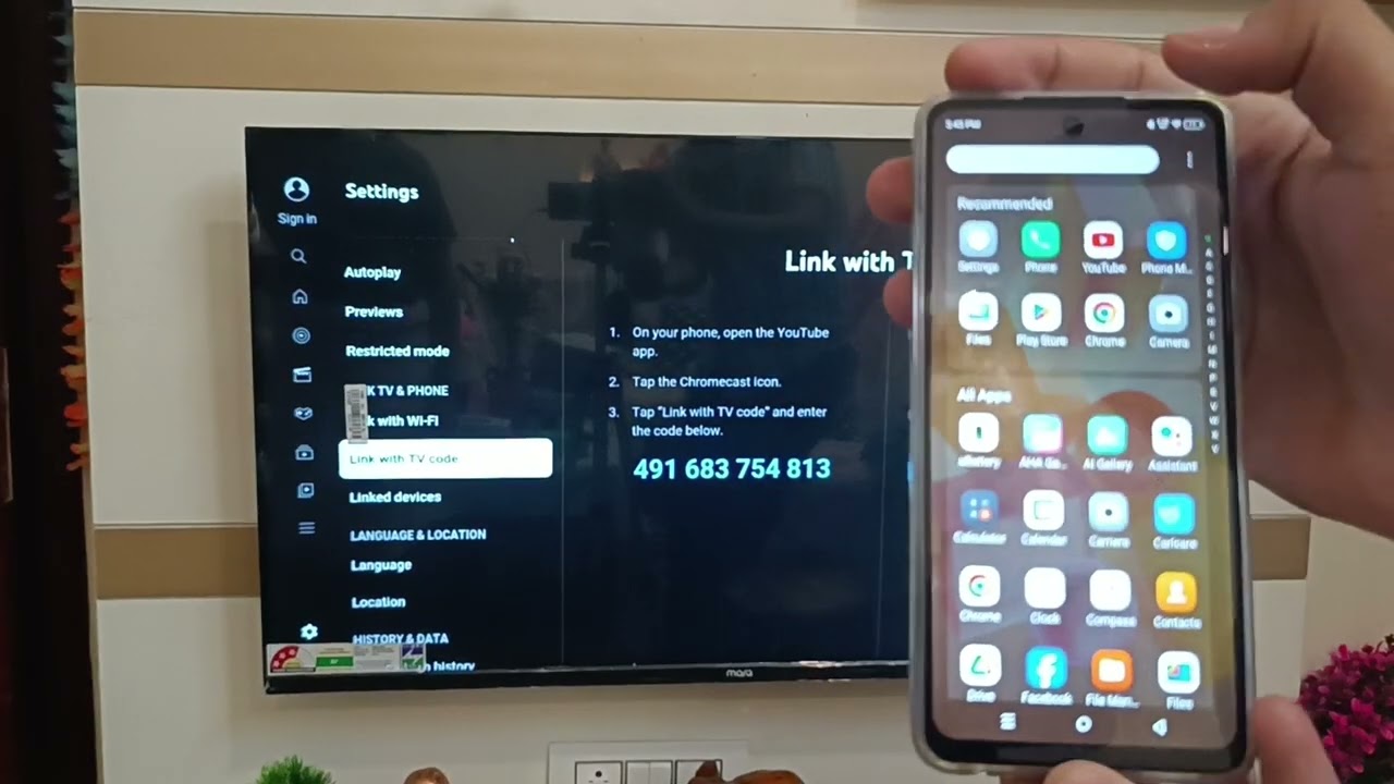 how to connect youtube with tv code | infinix mobile link YouTube to tv