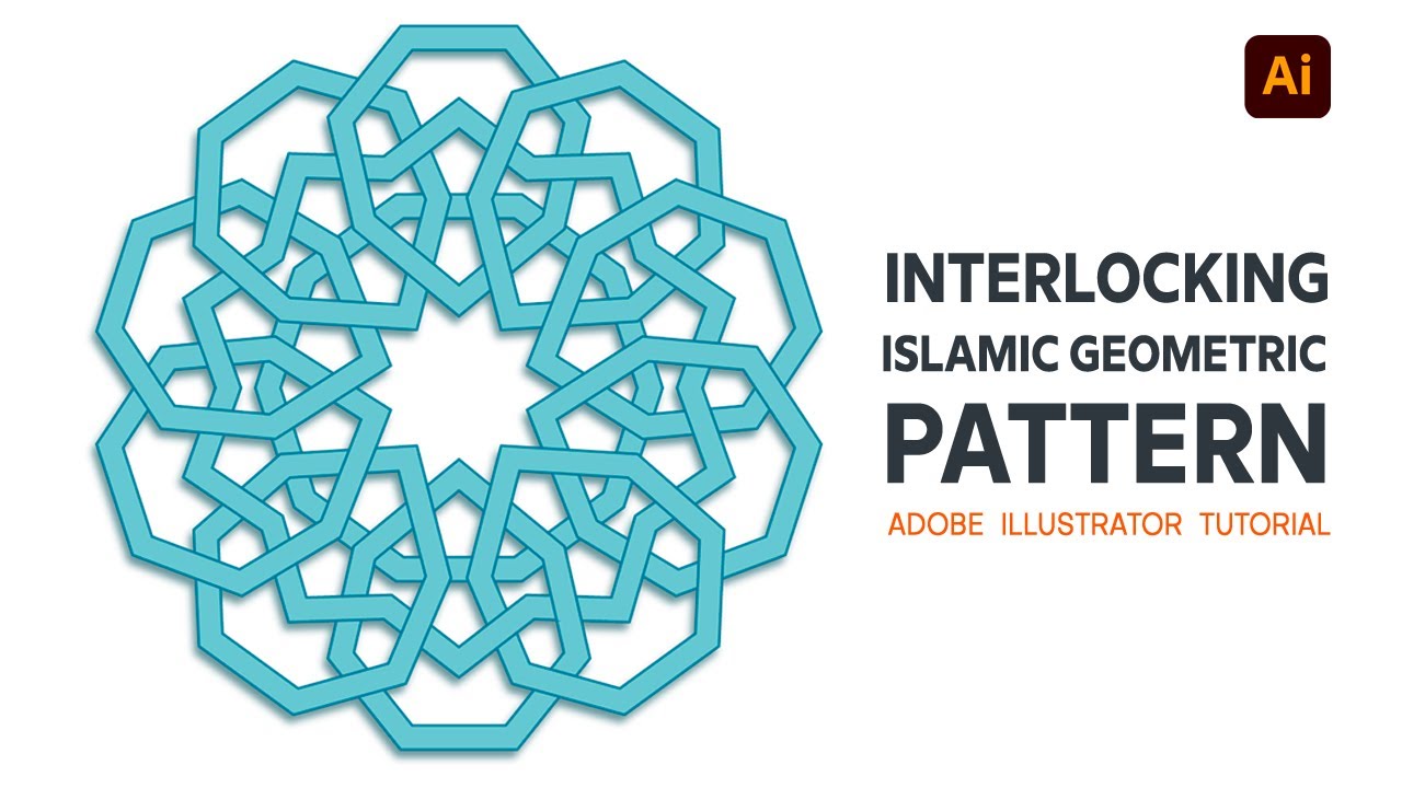Interlocking Islamic geometric pattern | adobe illustrator tutorial
