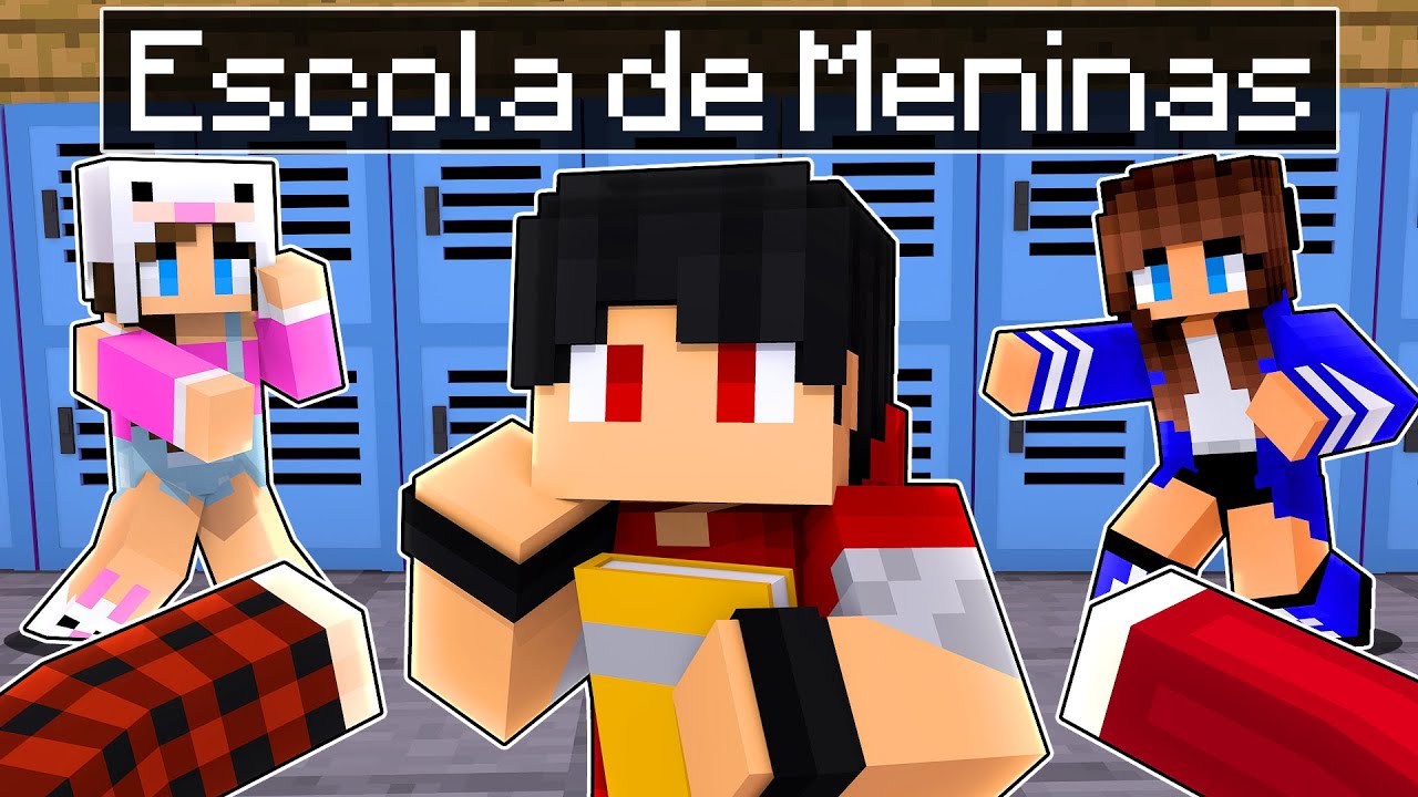 MENINO em uma ESCOLA de MENINAS no Minecraft
