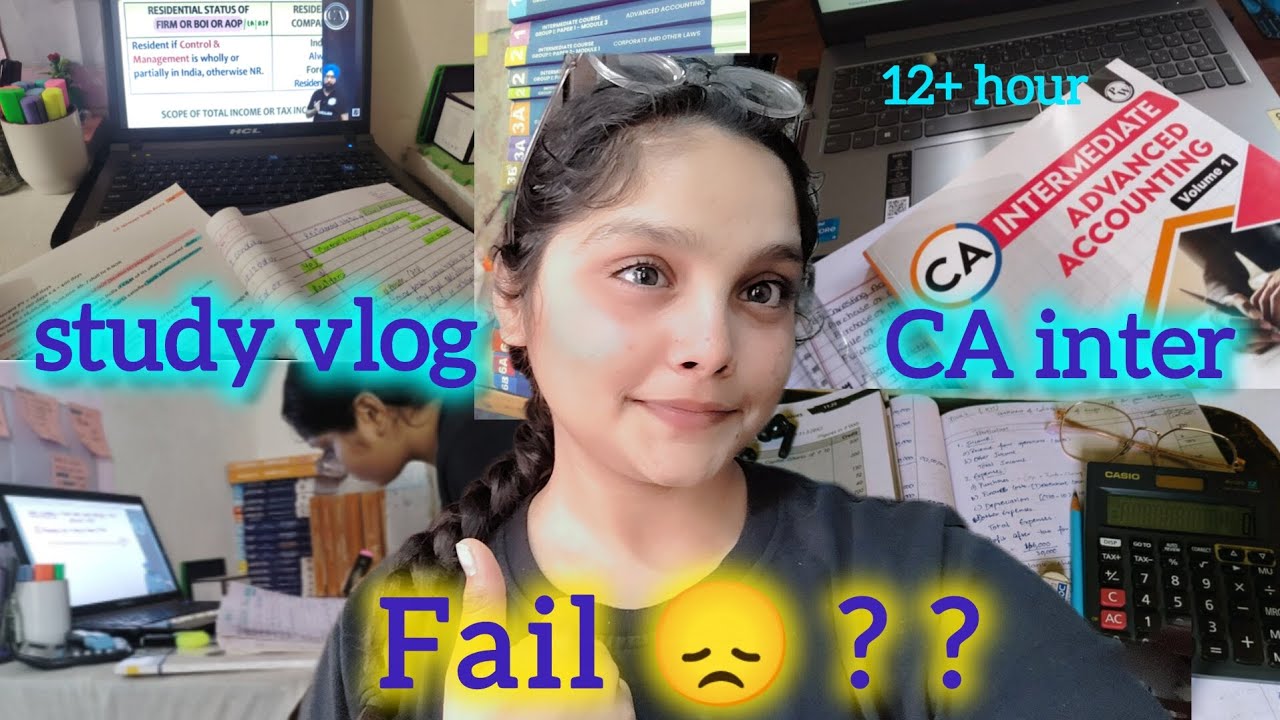 Failed a 16 Hour Study Challenge 😔 | CA Inter Study Vlog l 