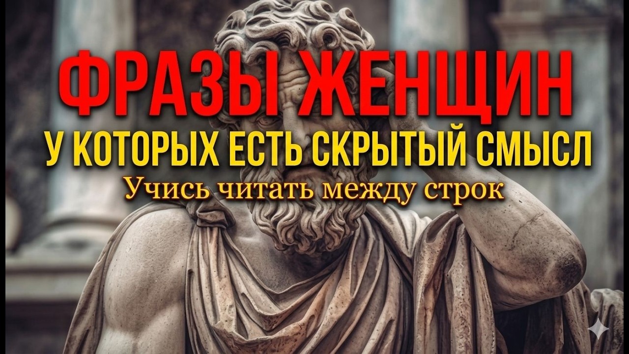 Фразы ЖЕНЩИН , у которых есть скрытый смысл | Учись читать между СТРОГ / СТОИЦИЗМ /ПСИХОЛОГИЯ