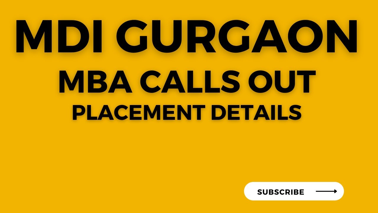 MDI Gurgaon Calls Out Placement Batch Seize #MBAA2Z