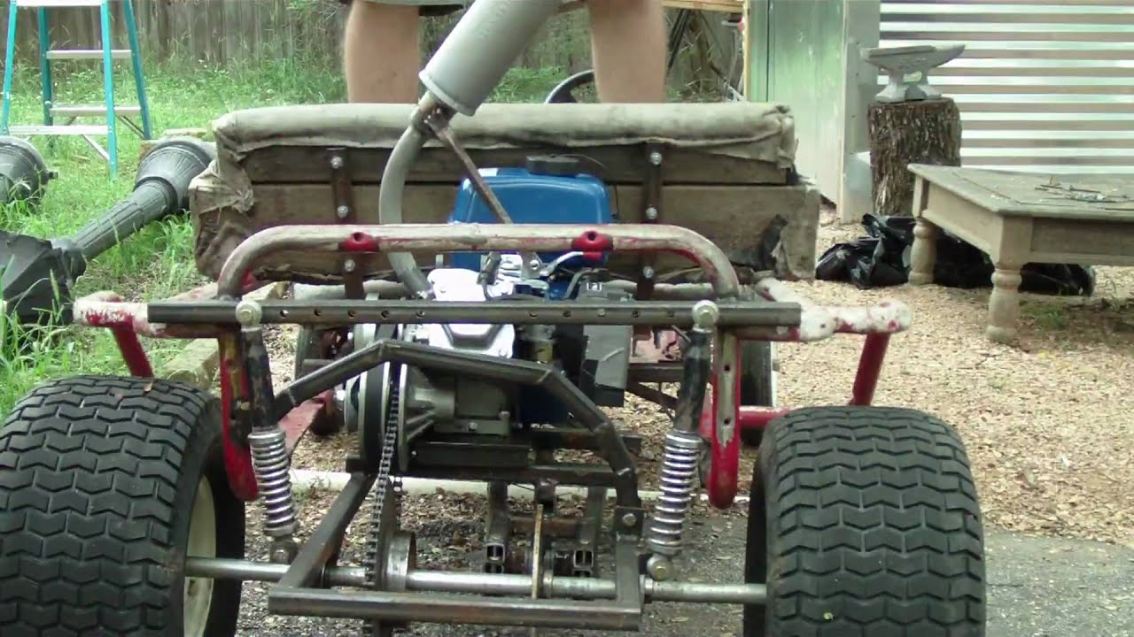 home made suspension on my go kart.